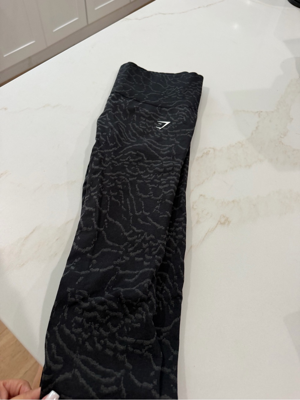 Gymshark Black Textured High-Waist Leggings